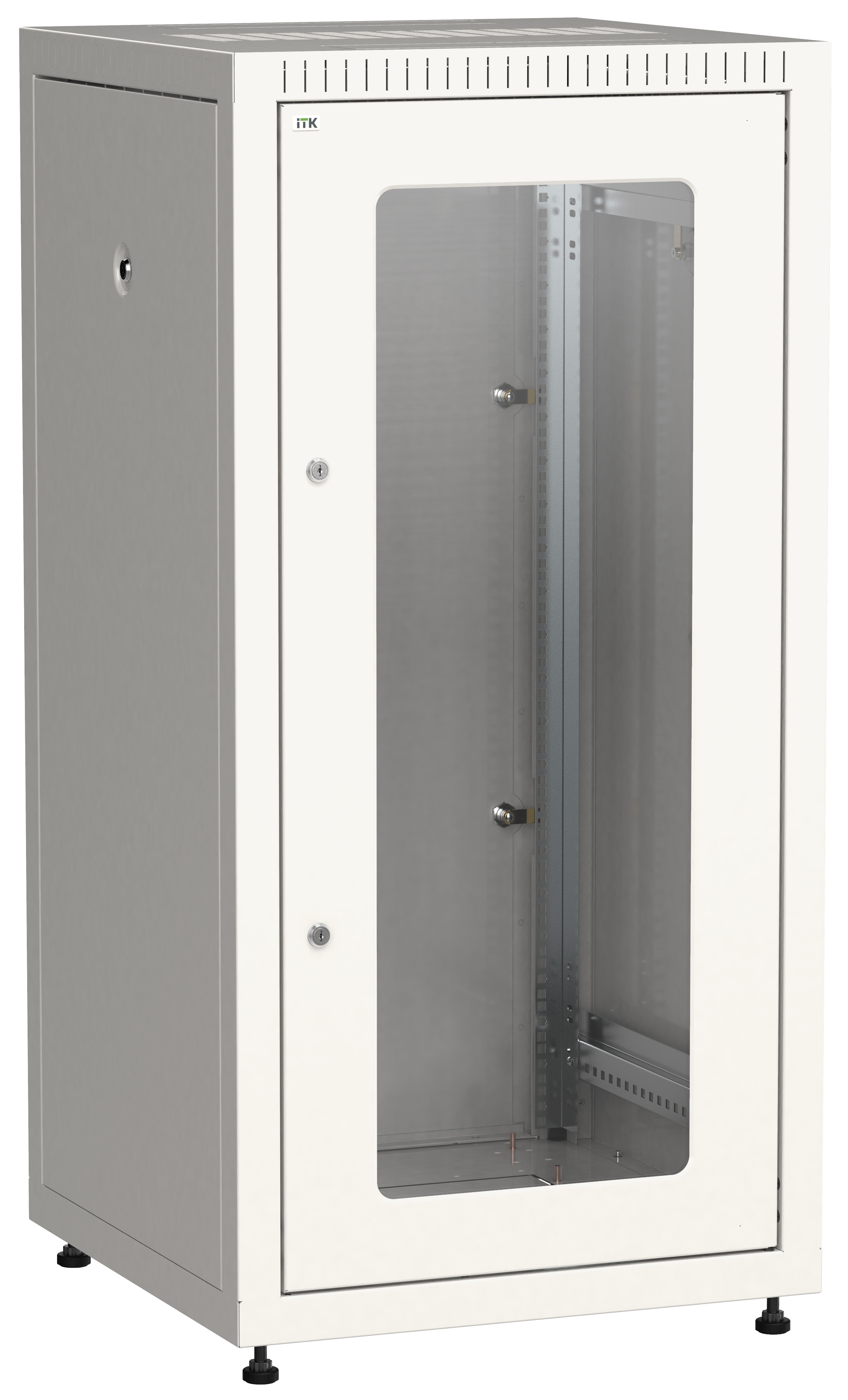IEK LINEA E ITK Шкаф LINEA E 24U 600х600мм двери 2шт стеклянные и металлические серый