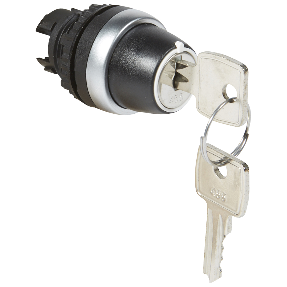 Legrand Osmoz Переключатель с ключом № 455 для комплектации без подсветки IP 66 3 положения с фиксацией и Ключ 90°