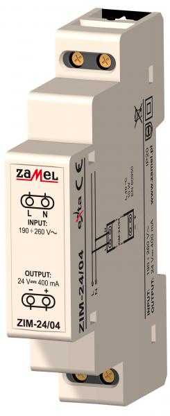 Zamel Блок питания импульсный 230VAC/24VDC 400мА IP20 на DIN рейку 1мод