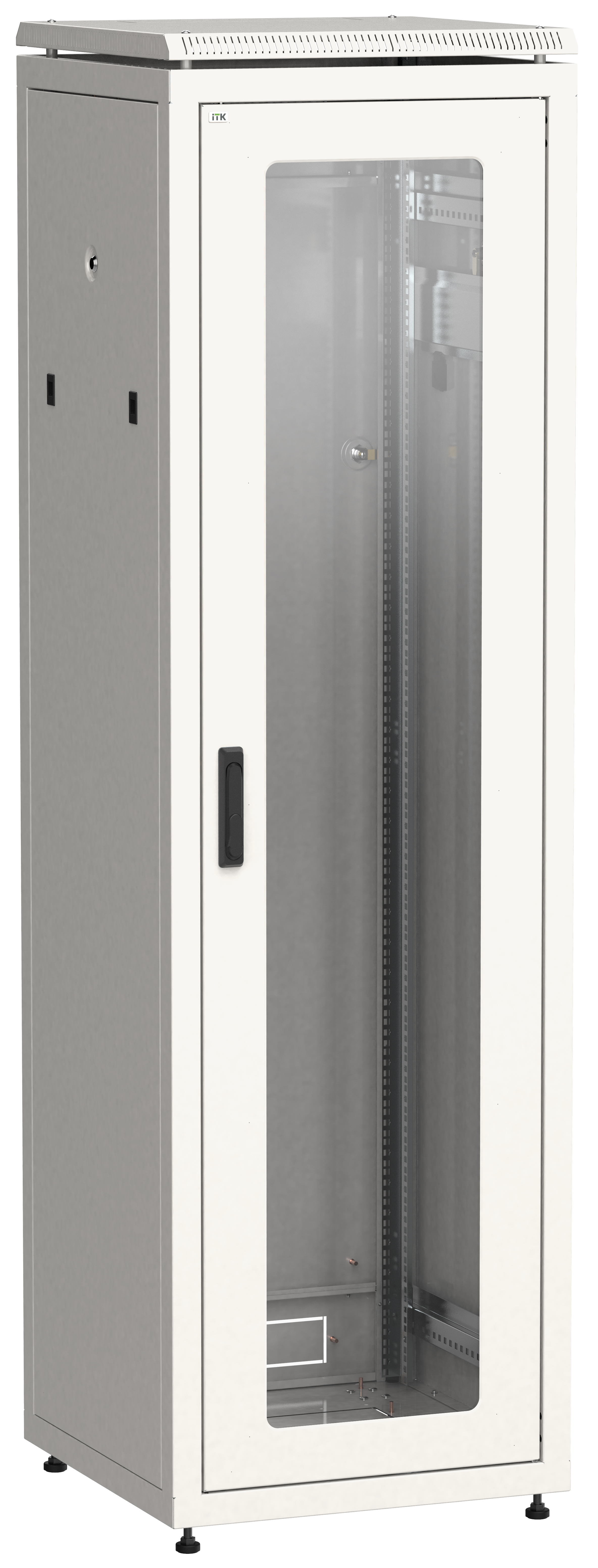 IEK LINEA N ITK Шкаф сетевой 19" LINEA N 42U 600х800 мм стеклянная передняя дверь серый
