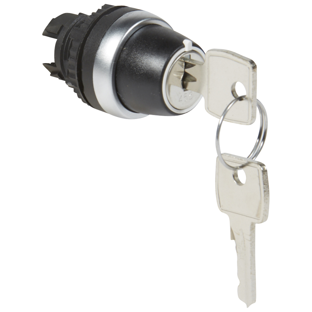 Legrand Osmoz Переключатель с ключом № 455 для комплектации без подсветки IP 66 2 положения с фиксацией и ключ 90°