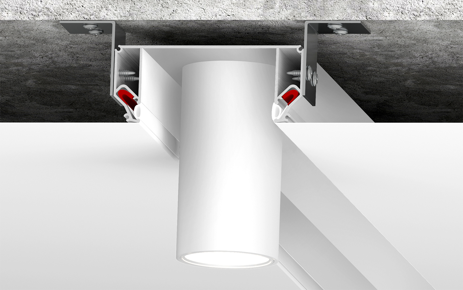 DK5850-WH Профиль Flod для создания декоративных ниш в натяжном потолке, алюминий, белый