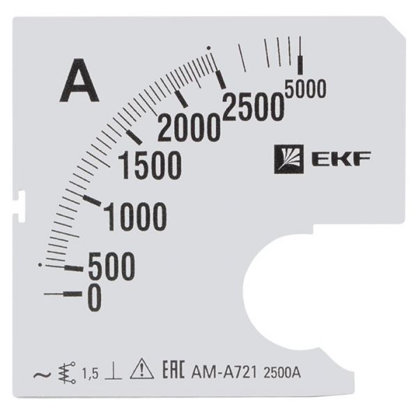EKF PROxima Шкала сменная для A721 2500/5А-1,5