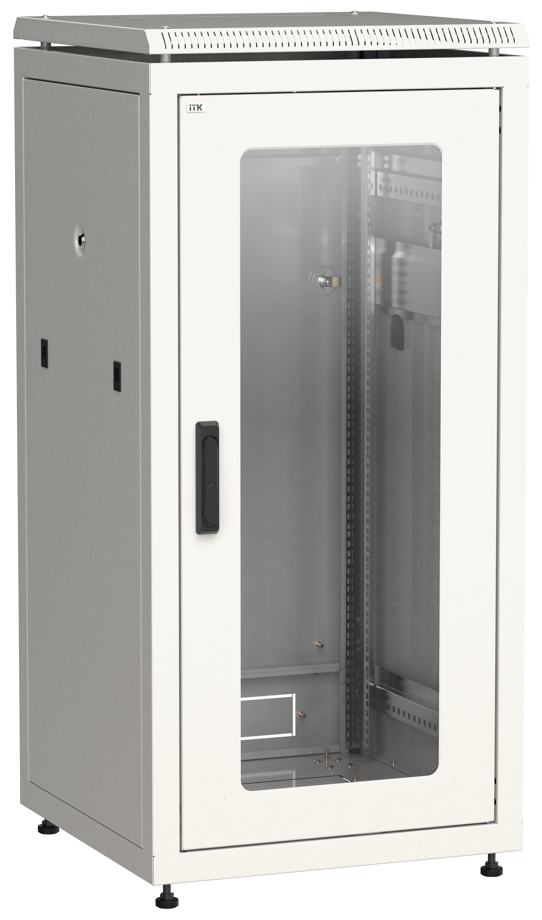 IEK LINEA N ITK Шкаф сетевой 19" LINEA N 24U 600х800 мм стеклянная передняя дверь серый