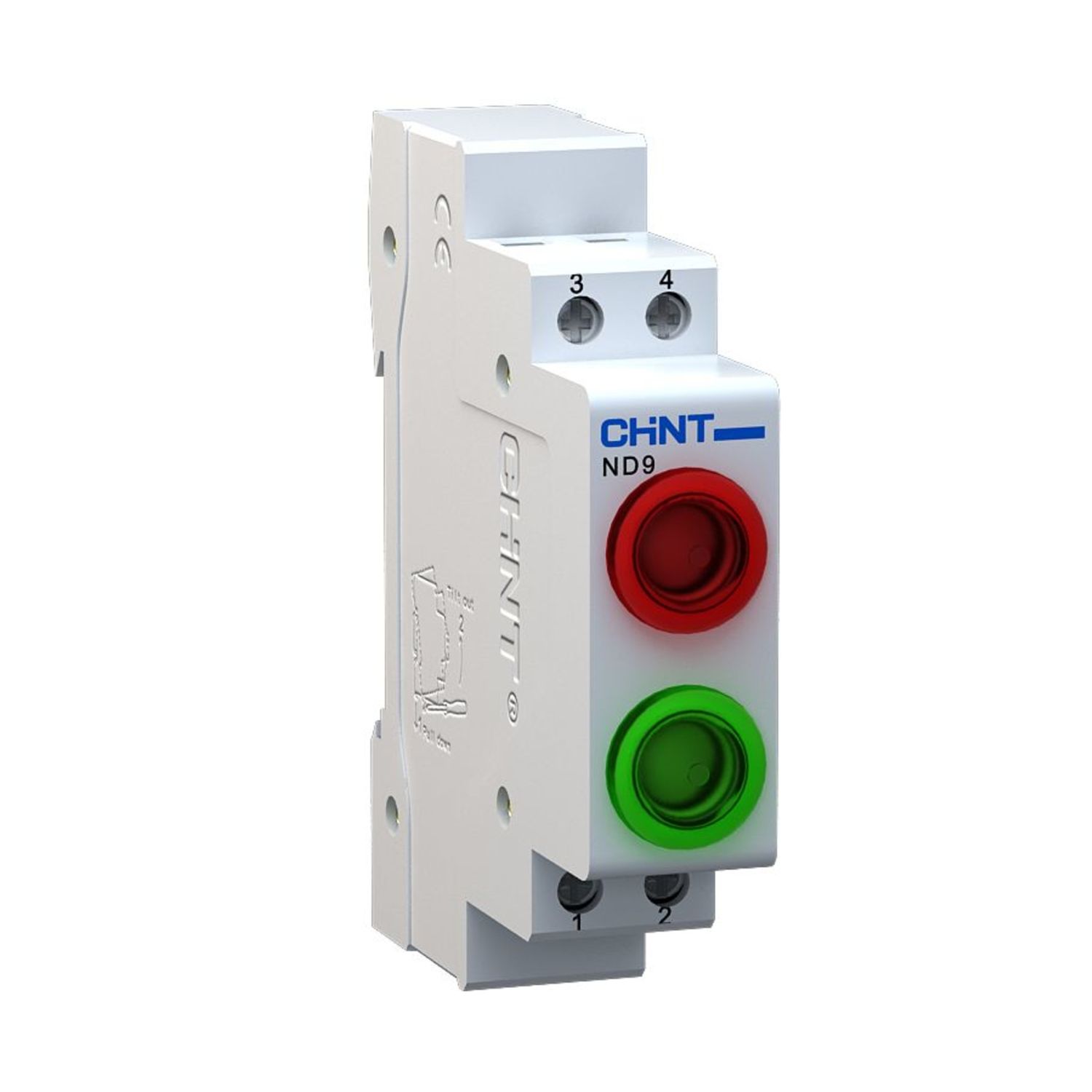 CHINT Индикатор ND9-2/gr  красный+зелёный, AC/DC230В (LED) (R)