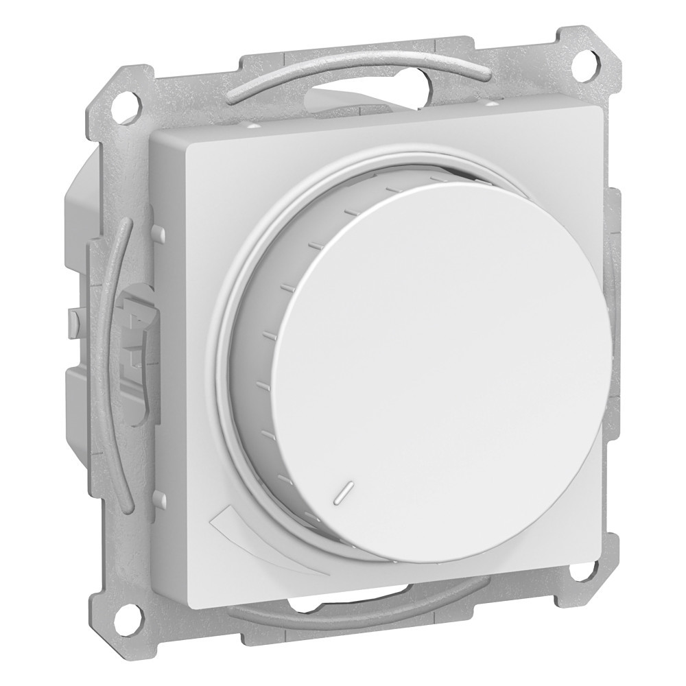 Systeme Electric AtlasDesign Белый Светорегулятор (диммер) повор-нажим, LED, RC, 400Вт, мех.
